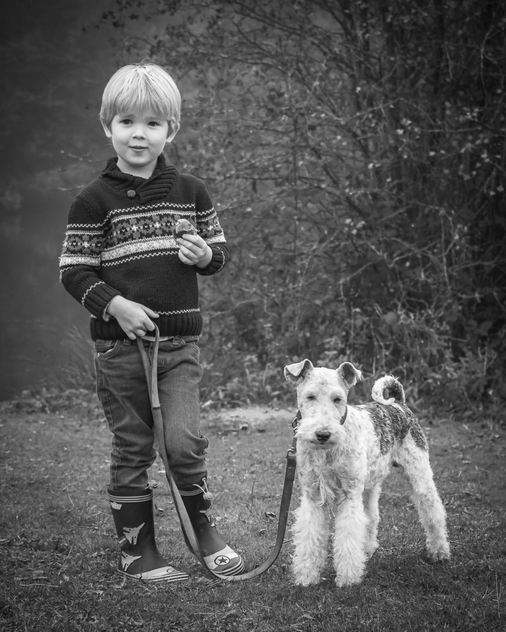 Winkworth Arboretum, Godalming: A boy and his dog