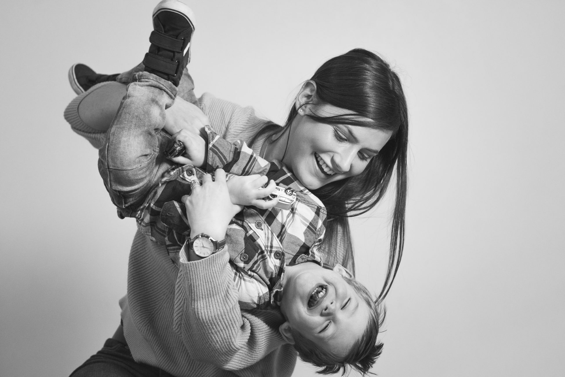 A thank you for the wall portraits: Beautiful Farnborough mother cradling her gorgeous little laughing son.