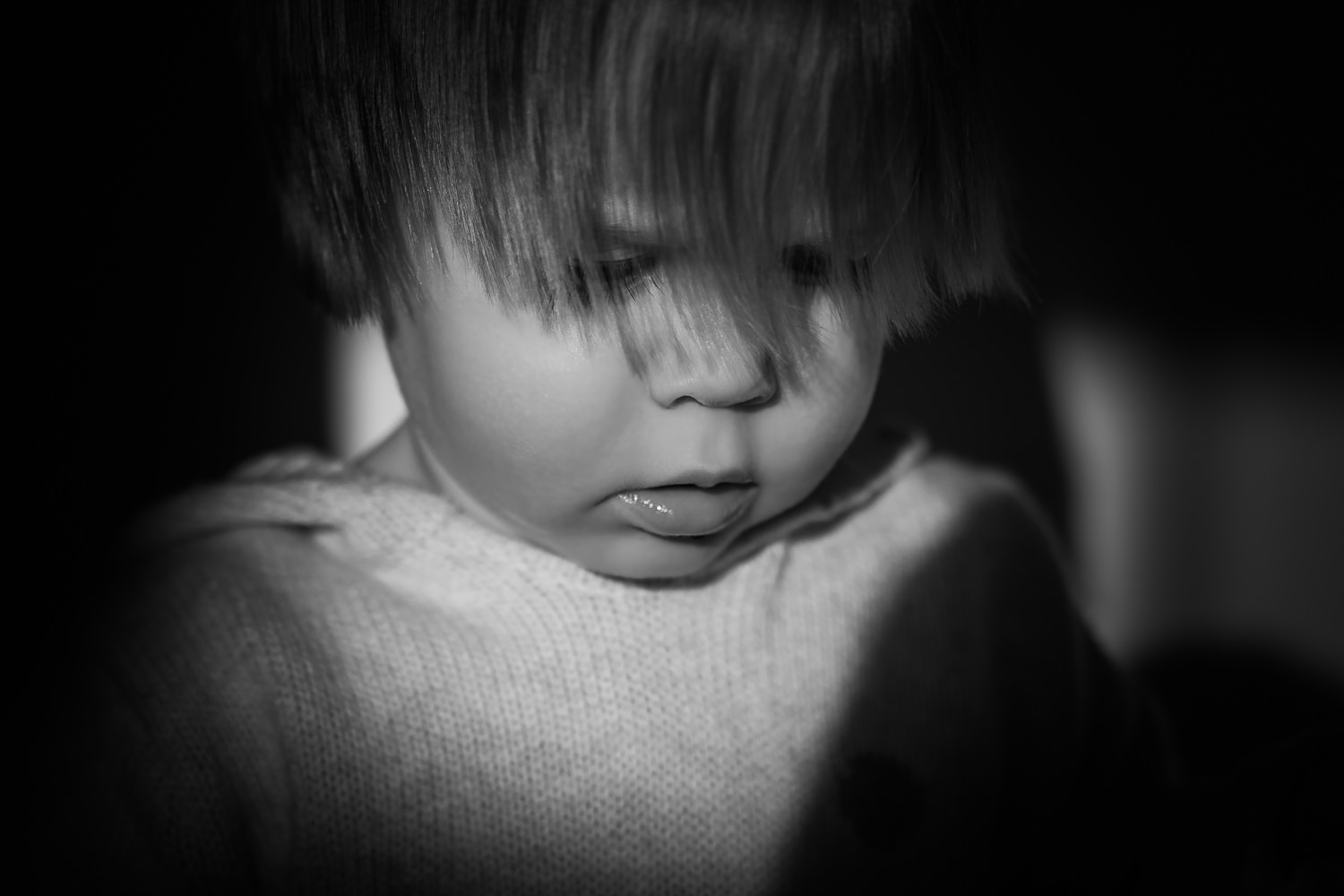 Detail of a baby boy. Adorable portrait taken in Wisborough Green, West Sussex
